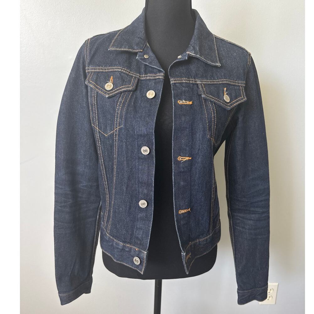 Juicy Jeans Vintage Made in the Glamorous USA Rigid Dark Denim Jacket Women M